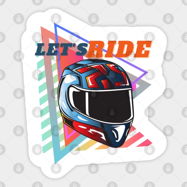 Let's Ride Sticker by AlGenius